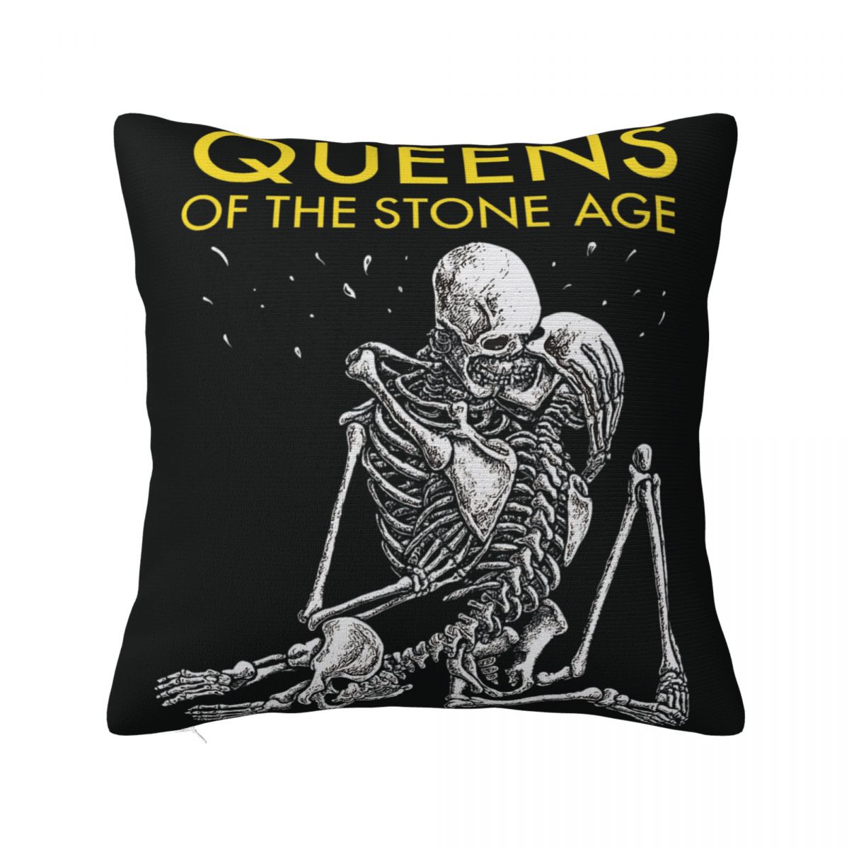 Queens Of The Stone Age Music Band Pillow Cover American Rock Music Pillow Case Soft Pattern Cushion Cover Pillowcases 12x12Inch