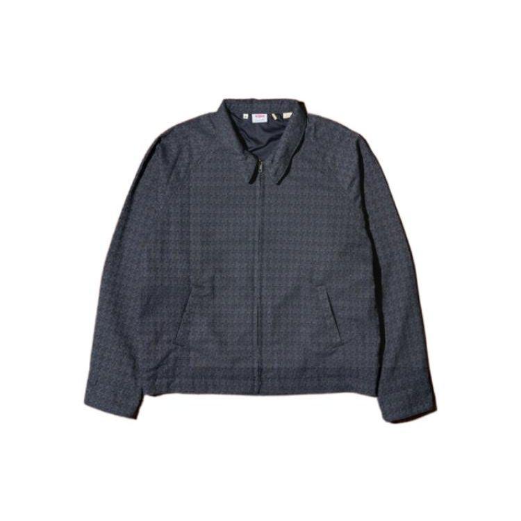 Levis FW22 Checkered Zip-Up Stand Collar Jacket Men jackets Black A30230000