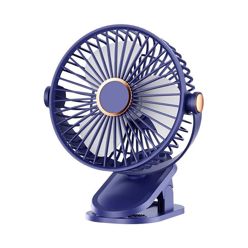 

Three-in-One Clip Fan: Silent Desktop, Hanging, Standing Fan with Night Light for Dorms Clip/Wall/Table 3-in-1 синий