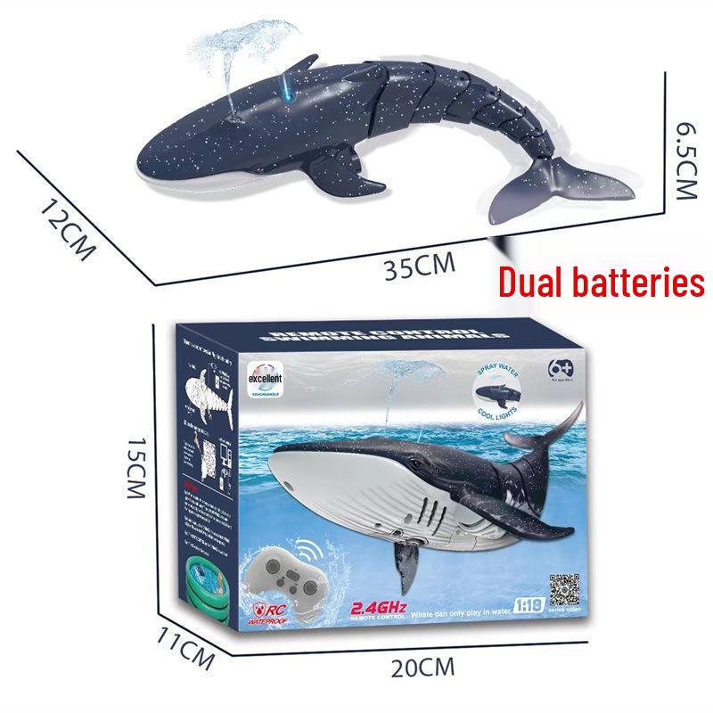 2.4G Remote Control Electric Shark Toy - Wireless Charging Water Toy for Kids