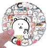 100 Cute Self-Deprecating Bear Stickers - Nagano Manga Suitcase & Diary Decor