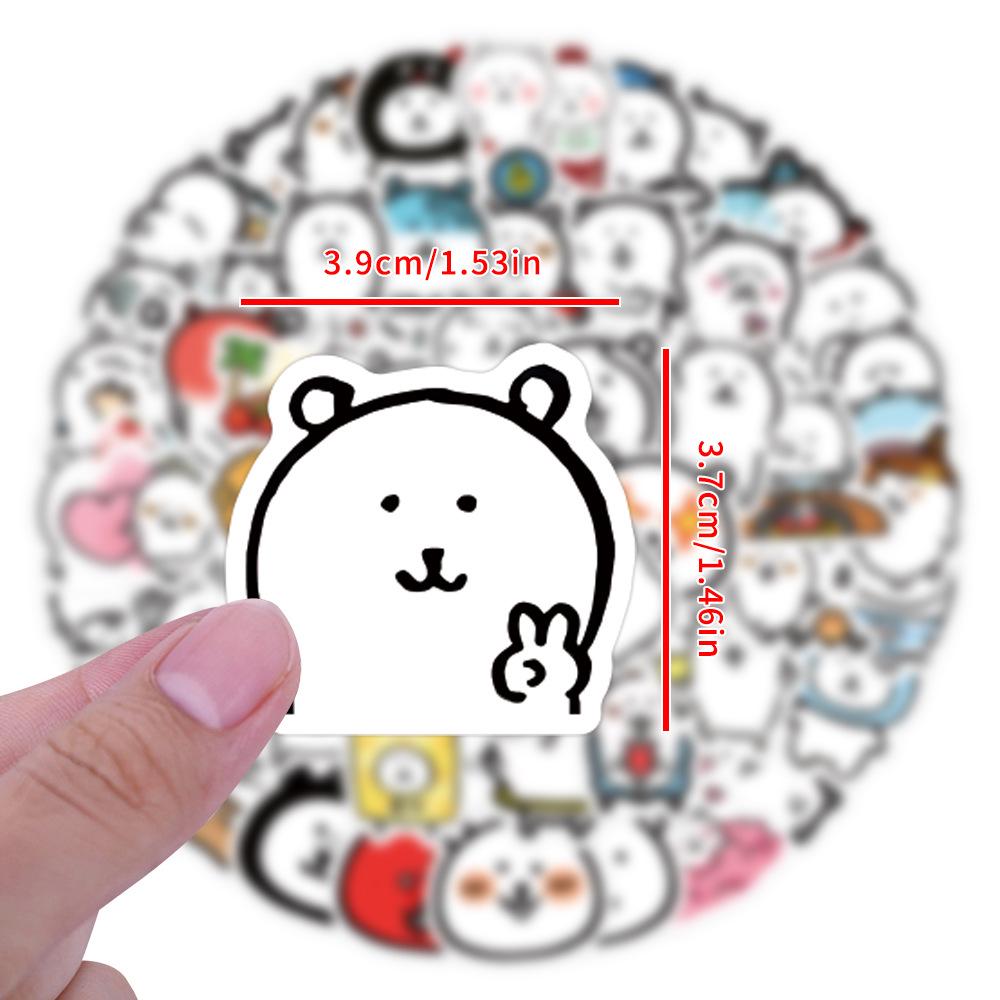 100 Cute Self-Deprecating Bear Stickers - Nagano Manga Suitcase & Diary Decor