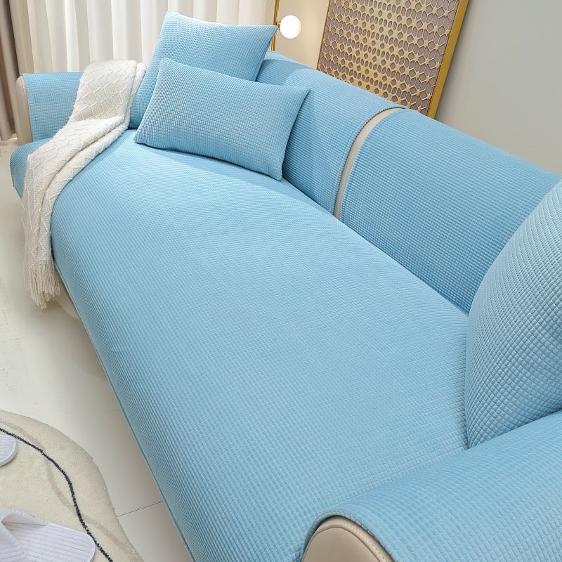 

Высококачественная кожаная подушка для дивана Нескользящая подушка для дивана Круглогодичная Нейтральная Минималистичная Современная Накидка на диван Чехол для подушки Тканевый Чехол Sky Blue(Granular corn wool) 60 * 60cm