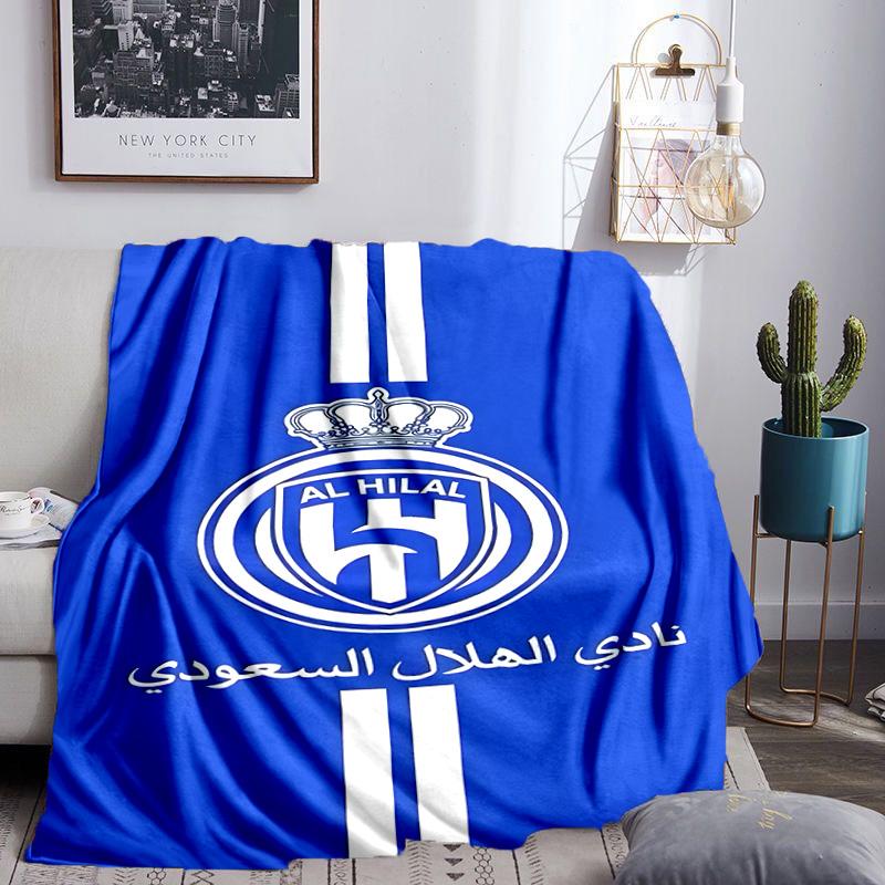Al Hilal Emblem Design Blanket Lightweight Flannel Bedding Blanket Perfect for Travel, Camping, Living Rooms, Offices, Sofas, Fan Christmas Gift