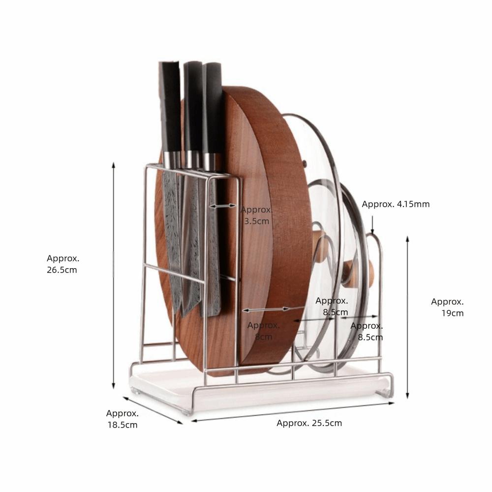 Stainless Steel Cutting Board Holder Multi-functional Kitchen Storage Rack  Kitchen Supplies