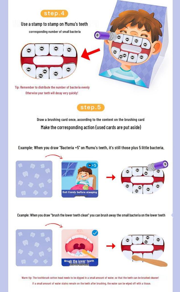 Tooth Brushing Habit Educational Board Game for Kids 3+ | Early Learning and Hand-Eye Coordination Toy