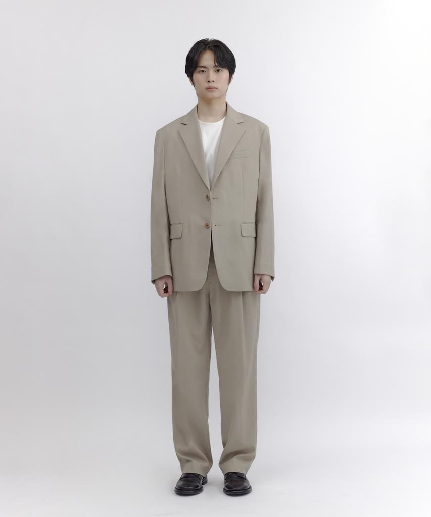 NONBLANK [Summer] Summer Cool Touch Belted Wide Fit Pants_Beige
