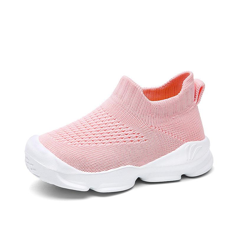 Classmates Men's and Women's Sports Shoes New Autumn Children's Fly-woven Double Net Boys' and Middle Children's Lightweight Casual Shoes Tide