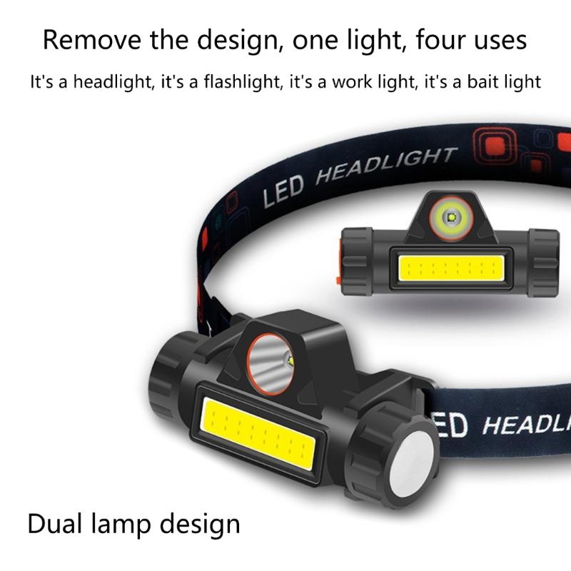 LED USB Rechargeable Headlamps Strong Magnetic Powerful Headlights Bright Waterproofs Head Torches For Outdoor Fishing