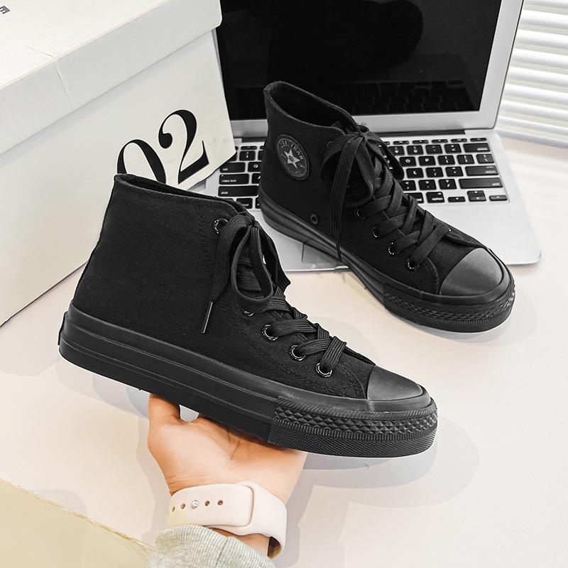 1970s Retro Canvas High-Top Shoes - Unisex, Versatile, Classic for Women and Men Spring 2025