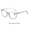 Fashion Large Frame Anti Blue Light Spring Leg Reading Glasses Women Men Unisex Diopter 0 +1.0 +1.5 +2.0 +2.5 +3.0 +3.5 +4.0