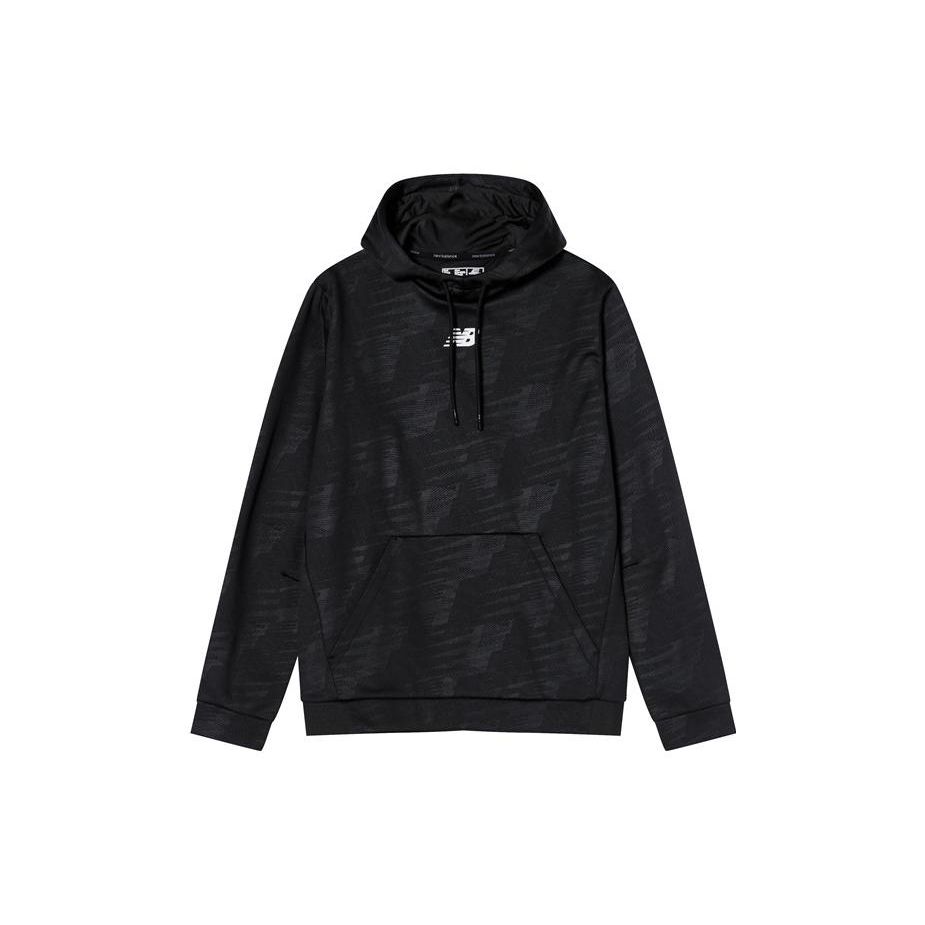

New Balance Elemental Print Logo Толстовка с длинными рукавами Мужские топы Черный AMT93023-BK