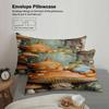 Kawaii Bedding Set Softville Cozy Town Cute Fern the Quilt Fox With Duvet Cover & Pillowcase For Children's Bedroom Decor