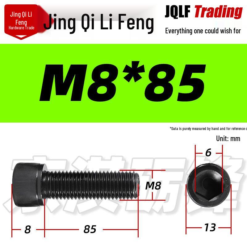 Grade 12.9 Full Thread Hex Socket Head Cap Screws - M3-M14 Black Cylindrical Bolts for Maker Accessories