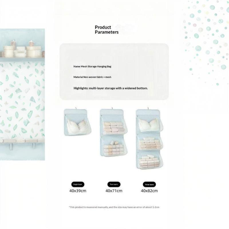 Hanging Mesh Closet Organizer 1/2/3 Tier Breathable Pockets For Storing Underwear Socks And Small Accessories
