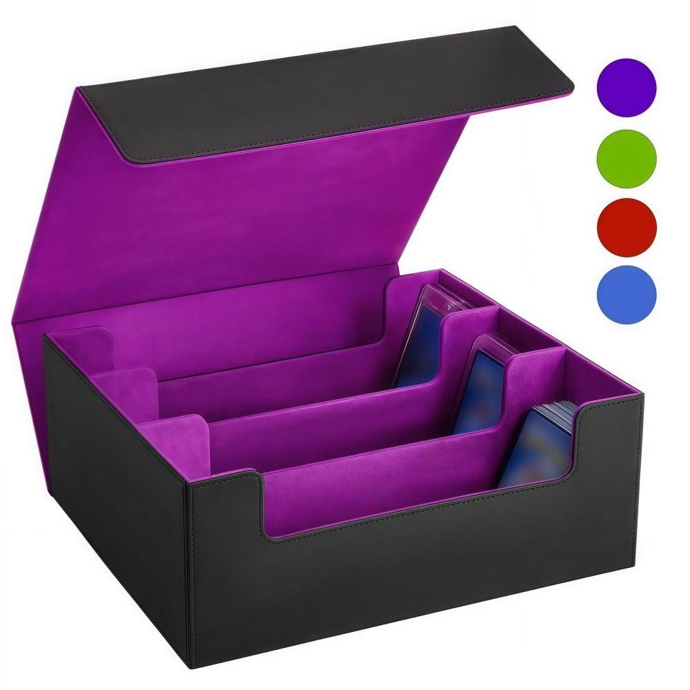 Magnetic Closure Trading Card Storage Box 1800+ Card Protection Box  For TCG PTCG MTG Sports Cards