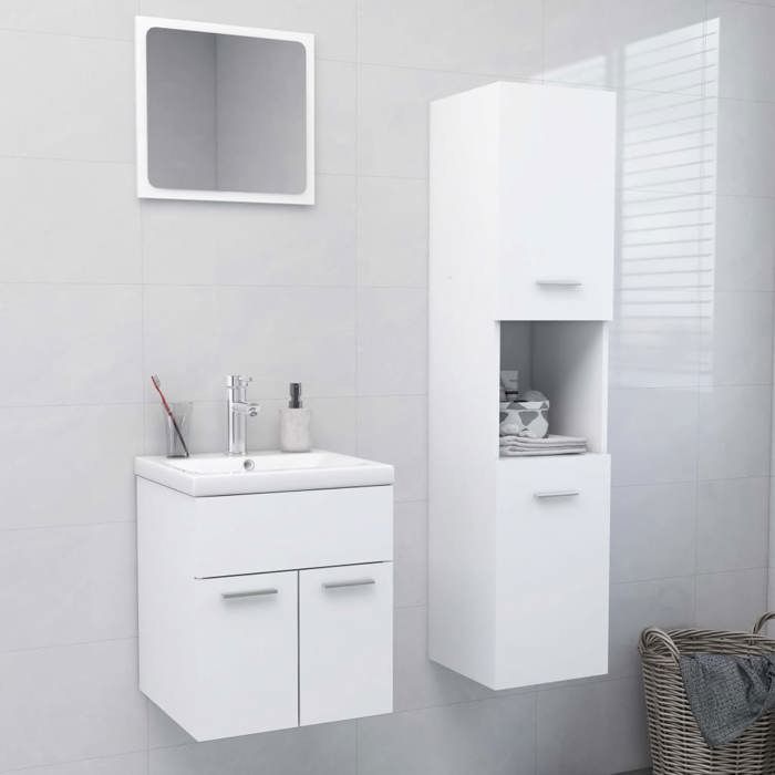 VidaXL Sink Cabinet with Integrated Sink Bathroom Cupboard Storage Unit Storage Cabinet Toilet 3071396