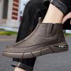 Classic Men's Ankle Boots Fashion Motorcycle Waterproof Zipper Leather Shoes Chelsea British Business Tooling Boots Spring Botas