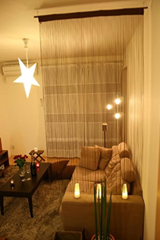 SunnyDayFabric Șnur 85cm Lățime x 270cm Cameră Ecran Decupare Liberă, Aproximativ. Lung, Maro, Separator,