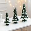 15/20/25CM Mini Ornament Pom de Crăciun Măsuță de Crăciun înzăpezită în miniatură Statuetă Rășină Figurine Decorațiune pentru Casă Birou Petrecere de Sărbători