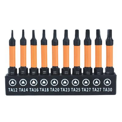 10pc 1/4 Hex Shank Screwdriver Triangles Head Ergonomic Designs for Comfortable Grip for Home Repair DIY Project TA12-30