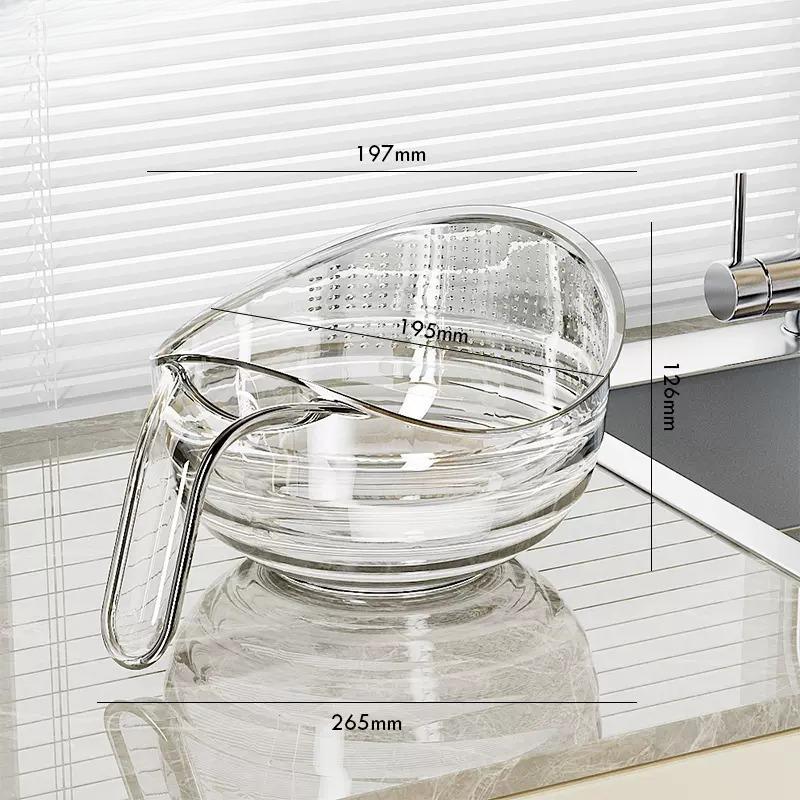 Kitchen Rice-washing Wonder: Rice-washing Sieve, Rice-washing Basin, Draining Basket, Multi-functional Vegetable and Fruit Washing Basin