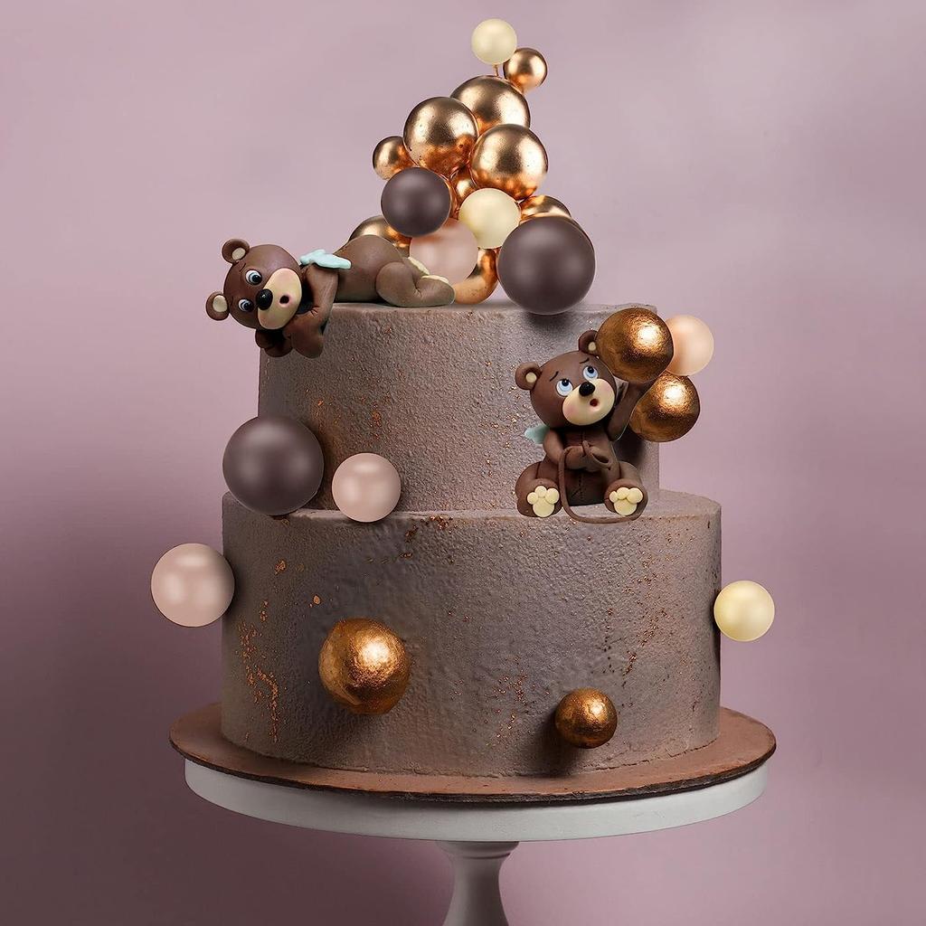 Foam Balls Cupcake Topper DIY Cake Insert Topper Foam Cake Balls Baking Decoration  for Wedding Anniversary Birthday