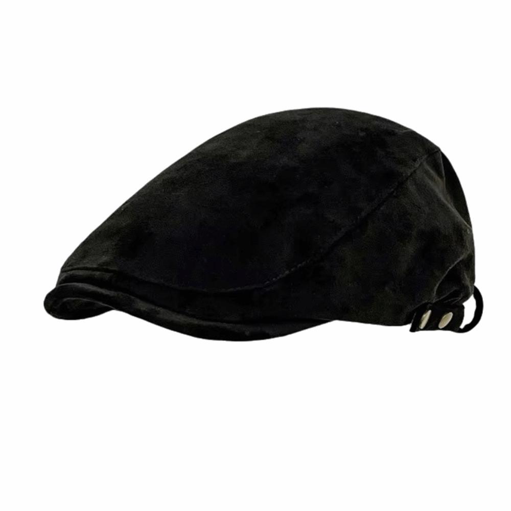 Metal Button Newsboy Cap Slim Face Painter Beret Casual Beret Cap Winter