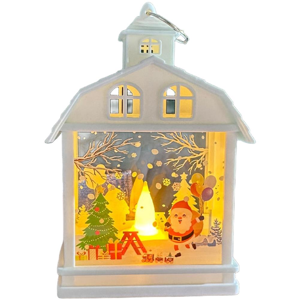 Classic Vintage Christmas LED Night Light for Tabletop and Hanging Tree Ornament with Soft Warm Light for Festive Home Decor