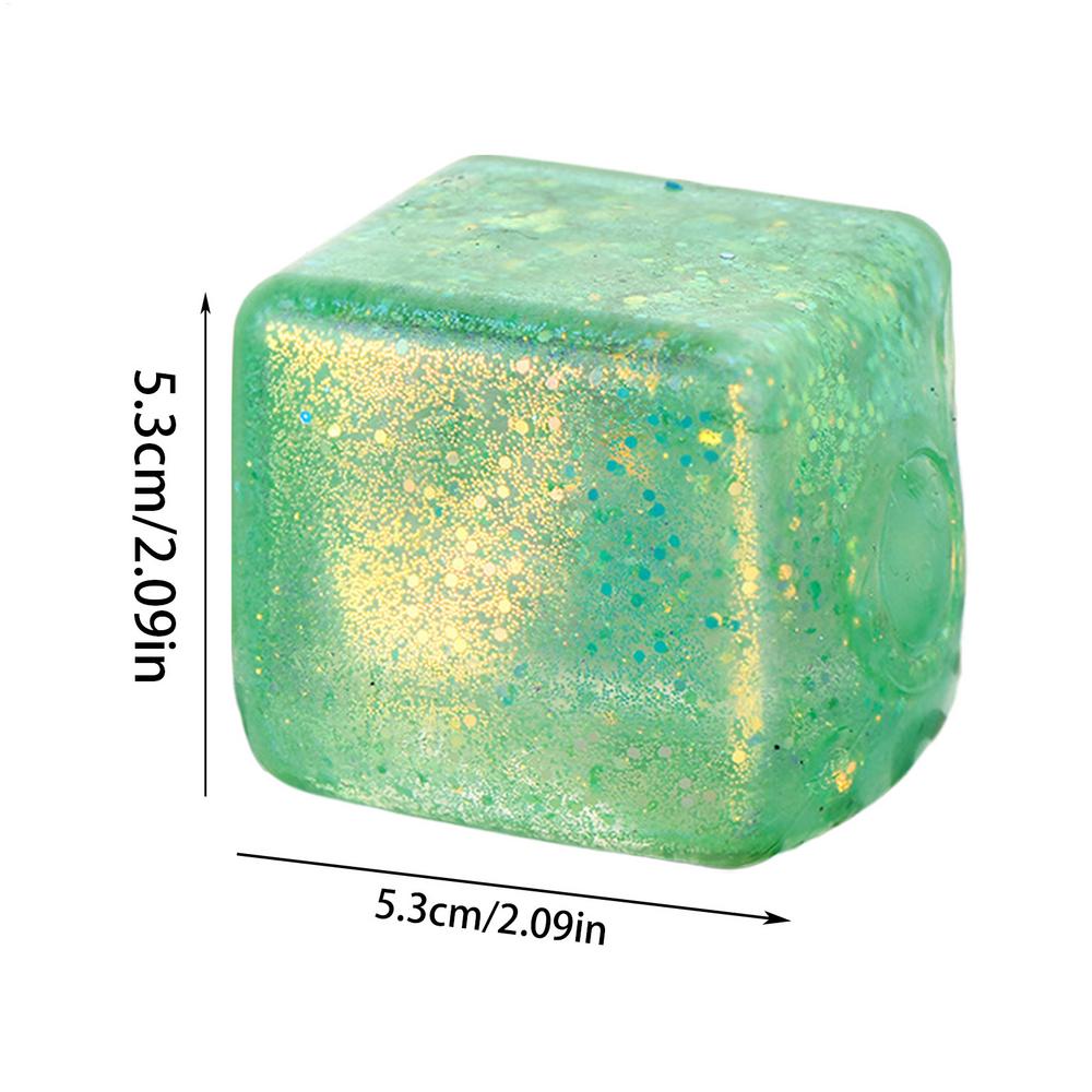 Cube Stress Squeeze Toy Simulated Small Ice Cubes Anti Stress Slow Rebound Polar Light Colorful Squeeze Decompressions Toy