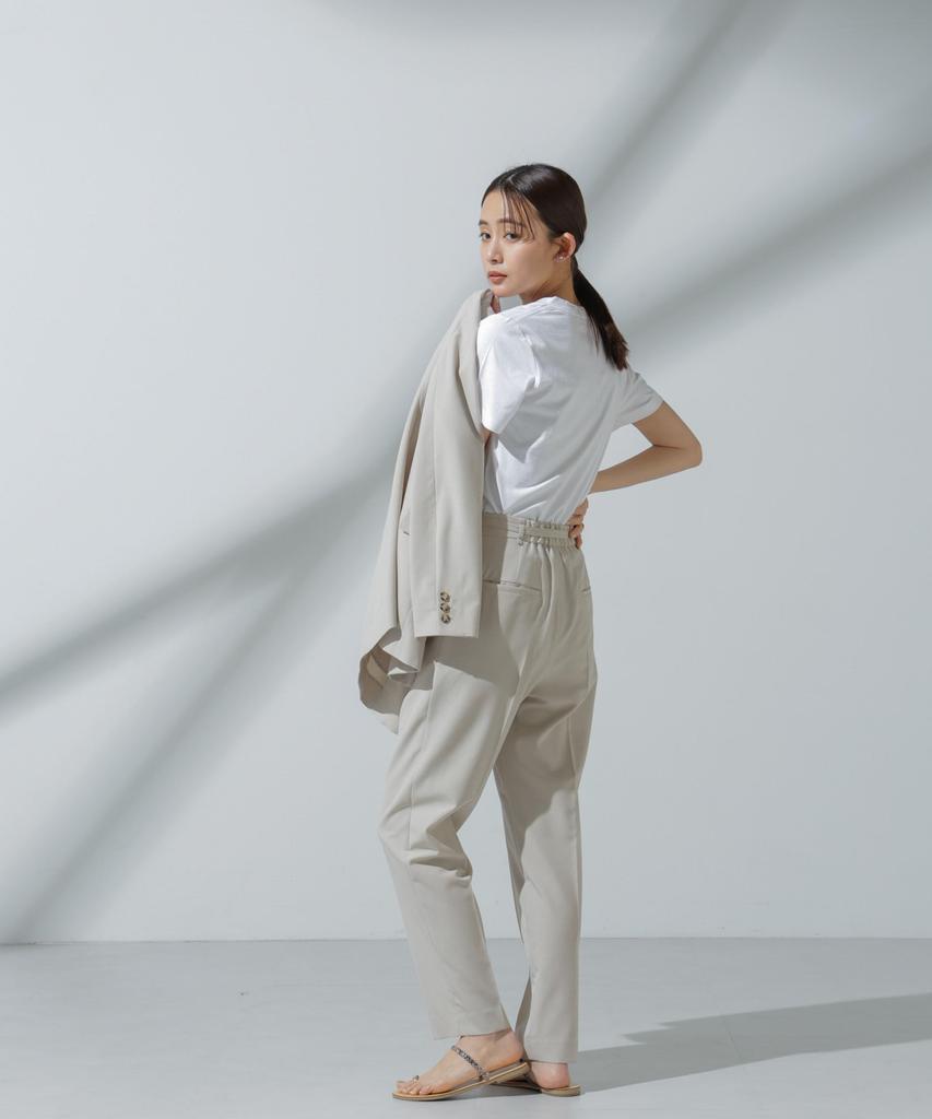 Nano Universe Sweat Stain Size S 2024SS Anti-Soaked V-Neck T-Shirt, Women's, Prevention, (White),