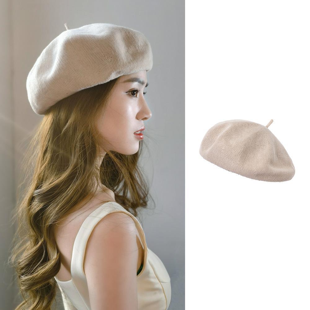 Beret Women Painters Cap Cotton Deep Brim Knitted Breathable Casual Spring Autumn Hats For Women New