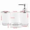 4 Piece Includes Cup Toothbrush Holder Soap Dish Bathroom Accessories Set  Home Storage