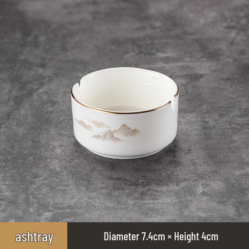 Gold Rimmed Bone China 9-Piece Banquet Tableware Set