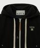 Satur Lawton Loose Fit Zip-Up Hoodie Caviar Black