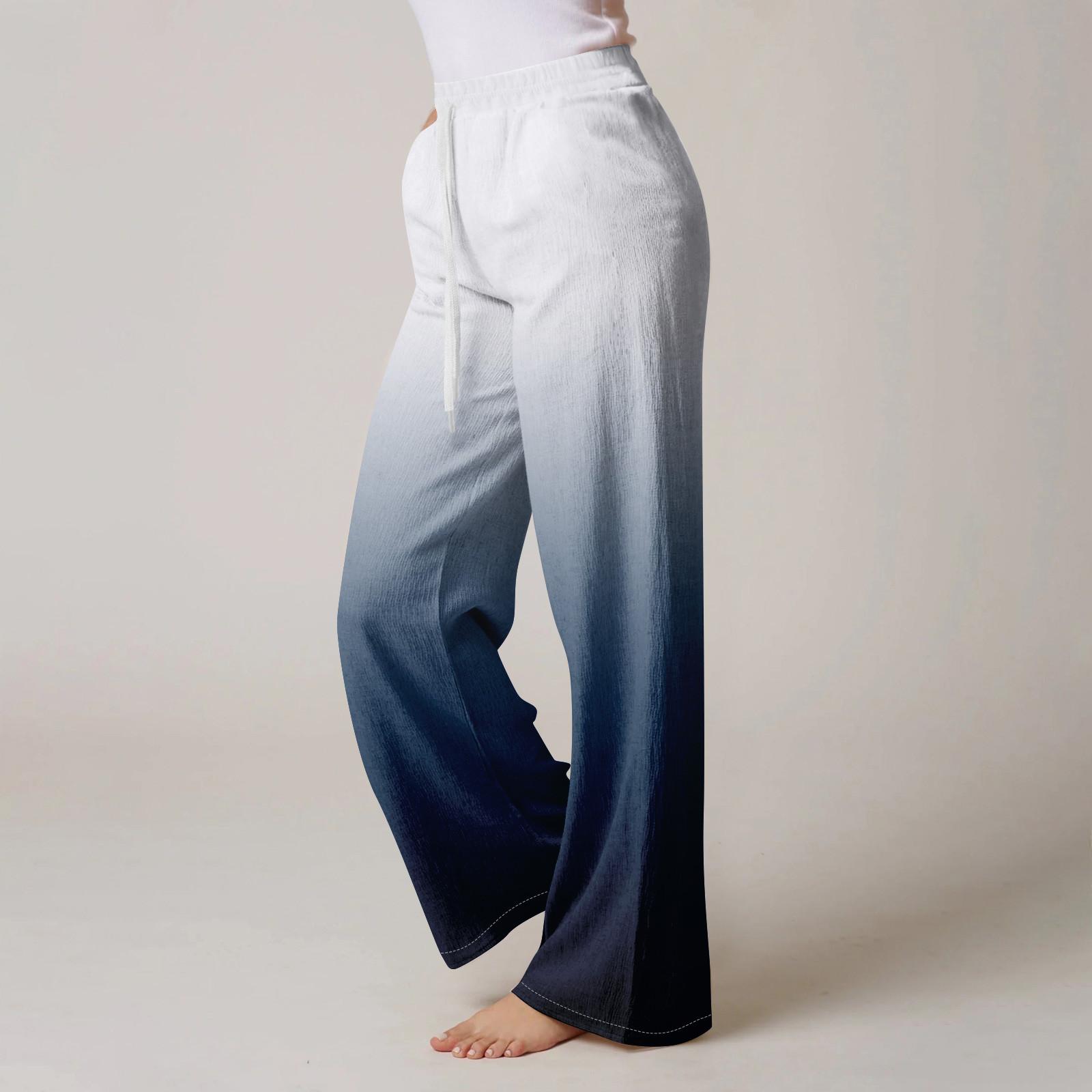 

Пижамные штаны в стиле аниме, повседневные брюки с эластичной резинкой на талии, удобные прямые свободные брюки для йоги XL белый