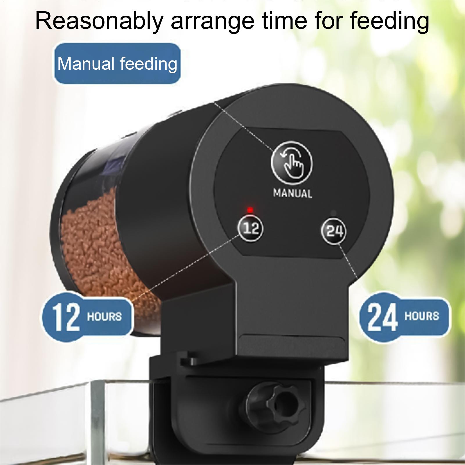 

Automatic Fish Feeder 100ml Fish Tank Automatic Feeder Battery Operated Machine Programmable Pellets For Travel Apartment China Mainland