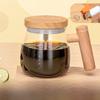 High Borosilicate Electric Self Stirring Mug Lightweight High Speed Mixing Glass Coffee Cup with Lid & Handle