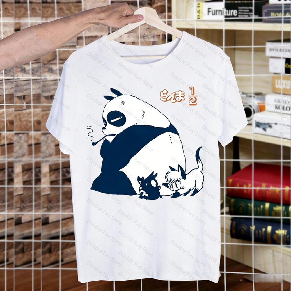 Vintage Ranma 12 Saotome TShirt Cotton Crew Neck Tee Casual Summer Tops for Unisexs Shirts Women Tshirts Harajuku Kid Clothes
