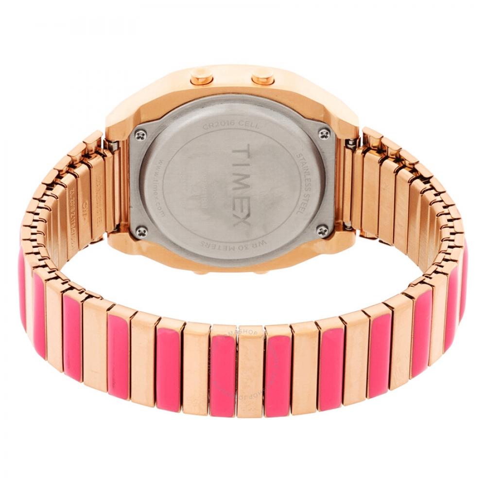 Timex 80 Quartz Digital Pink Dial Expansion Band Ladies Watch Tw2w41600 Tw2w41600vq