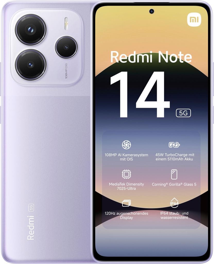 Смартфон Xiaomi Redmi Note 14 5G 256GB Lavender