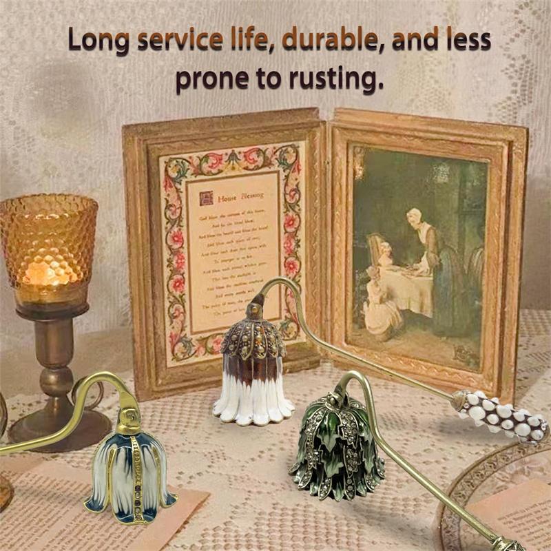Elegant Candle Snuffer Candle Extinguisher Long Handle Candle Accessory Metal Wick Flame Snuffer Wick Snuffer Home Decor Gift