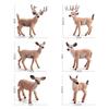 Realistic Artificial Deer Family Fox Miniature Statues Lightweight Small Animal Figurines for Car Dashboard Decor