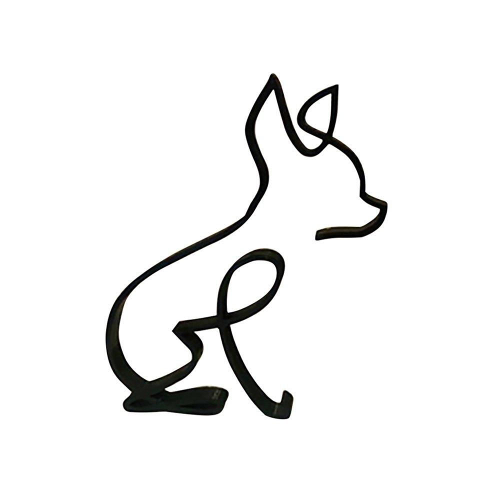 Dog Minimalist Art Sculpture Ornaments Home Decoration Iron Sheet Technology Metal Dog Art Sculpture Decoration