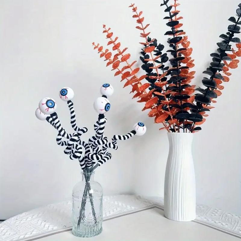 5/10 Stück Schwarz-Weiß Gestreifte Indoor Geschenk Augapfel Zweige Halloween Schwarz Dekorative Requisiten Büro