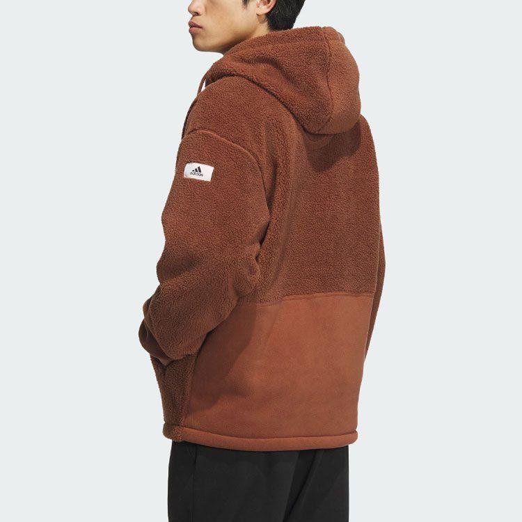 Adidas Lounge Jackets Men's Brown Hooded Thickened Other IP4975