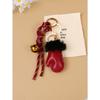 Fashion Personality Plush Cute Small Gloves Pendant Accessories Bell Braided Rope Bag Pendant Keychain