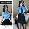 Pleated Skirt Cosplay Sexy Adult Products Career Sex Blue Policewoman Suit Seduction