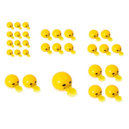 1/2/4/5/6Pcs Puking Sucking Egg Yolk Fidget Toy Anxiety Relief Vomiting Cartoon Egg Yolk Squeeze Stress Ball Sensory Prank Toy Gag Gift