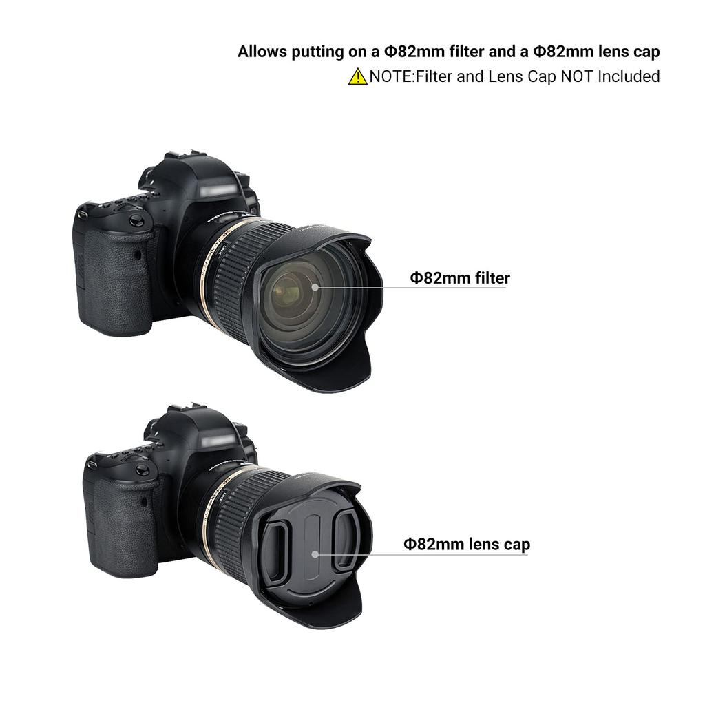 JJC Reversible Lens Tamron HA007 for Tamron SP Di VC USD Sony Canon EOS Nikon D780 Hood, Compatible, 24-70mm F2.8 (Model A007) Lens, A7RIV, A7SIII,